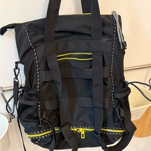 Large black nylon bag. Bought in Spain, backpack, shoulder bag or crossbody